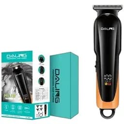 Акумуляторна машинка Daling DL‑1851 3 в 1 чоловічий триммер для волосся/бороди Електробритва Чорний/Помаранчевий