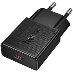 Сетевое зарядное устройство Hoco N72 Speed ​​single-port PD20W ultra-thin charger(EU) Черный