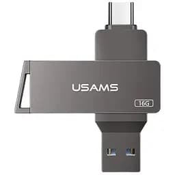Флешка подвійна USAMS 16 GB металева Type-C OTG USB 3.0 (US-ZB198)