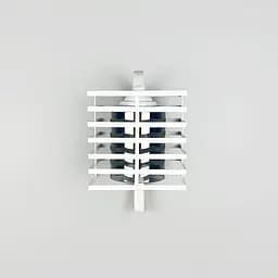 Металлические бра в стиле Лофт в белом корпусе 30х16 см с плафоном Line F Арт. 12391/1W WT+GR