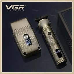 Шейвер-тример VGR V-649 Shaver Set, електробритва з насадками, чоловіча, акумуляторна, з дисплеєм - мініатюра 2