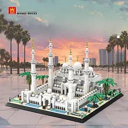 Конструктор Wange Архітектура  Блакитна мечеть The Blue Mosque 5251 Стамбул, Туреччина 3Д 3D, 1129 деталей - мініатюра 5