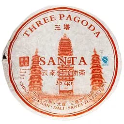 Чай Jinglong Tea Factory Шу Пуер Цзин Лун Три Пагоди 2023р, 357 гр.