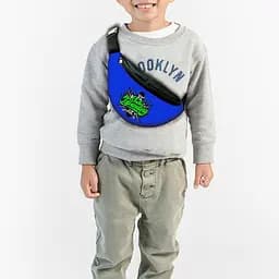 Сумка-бананка детская Скейтбординг с принтом ,32х15см,сумка скейтборд  для мальчика через плечо (00168)