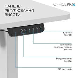 Геймерський стіл OfficePro ODE1260W (ODE1260W) - мініатюра 7