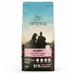 Сухий корм для цуценят Anima курка та індичка з рисом 14 кг