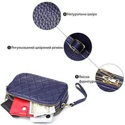 Шкіряна сумка Vintage на три відділення для жінок 19х12х6.5 см sum0027598 - мініатюра 5