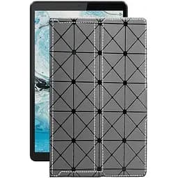 Чохол StatusCASE з екошкіри для планшету Lenovo Tab M8 TB-8505F Сірий ромб