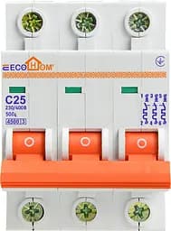 Модульний автоматичний вимикач 3p - 25A - С (ECO010030005) ECOHOME - мініатюра 3
