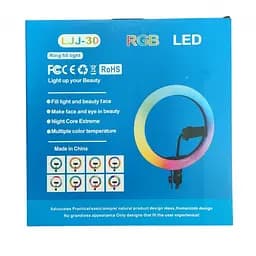 Кільцева Led-лампа 30 см LJJ-30 з тримачем для телефона 3 режими + RGB - мініатюра 5