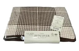 Покривало бавовняне Vladi 140х200 бежево-коричневе (1205234)