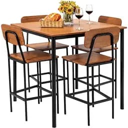 Комплект меблів Costway Karen барний стіл з стільцями