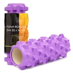 Массажный ролик Cornix EVA 33 x 14 см (валик, роллер) XR-0322 Violet