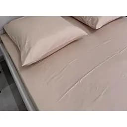 Простирадло Ecotton Shifting Sand на резинці сатин 200х200 см бежеве (24791) - мініатюра 3