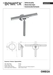 Скребок для скла Bemeta Omega 104237012, Хром - мініатюра 2