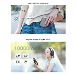 Повербанк Powerbank Marstek P-269-D 10000 mAh Grey QC PD 22.5W - мініатюра 6