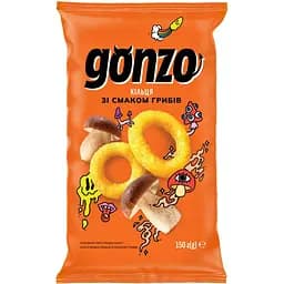 Кукурудзяні кільця Gonzo зі смаком грибів 150 г (903645)