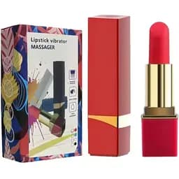 Міні-вібратор у вигляді помади червоний