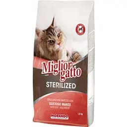 Сухой корм для стерилизованных кошек Migliorgatto Sterilized с говядиной 1.5 кг