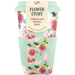 Чашка Keramia Flower story з силіконовою кришкою 440 мл (21-279-064)