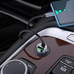 Адаптер автомобільний HOCO Type-C Cable car charger NZ7 сірий - мініатюра 5