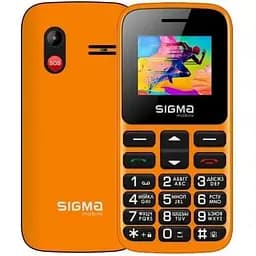 Мобильный телефон Sigma mobile Comfort 50 HIT2020 оранжевый "бабушкофон", Dual Sim, дисплей 1.77" цветной (128x160)