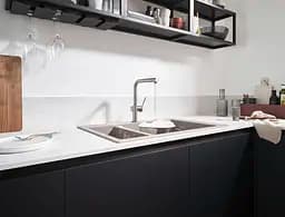 Змішувач Hansgrohe Talis 270 1jet кухонний з витяжним виливом Sbox 72809340 Brushed Black Chrome Шліфований чорний хром - мініатюра 4