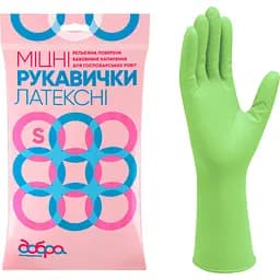 Перчатки латексные Добра господарочка, прочные, размер S (4820086520027)