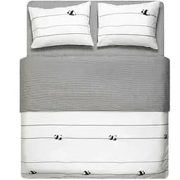 Набір постільної білизни 2,0сп Ardesto Gloria, 200х220см, 100% бавовна, сатин, панди, клітинка (ART2022PW)