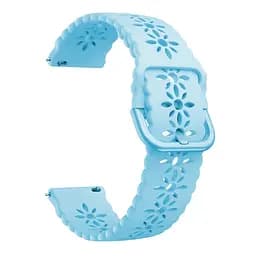 Ремінець для Samsung Galaxy Watch 4 Classic 42mm - блакитний ширина кріплення 20мм силікон Watchbands Flower (W31-2WB62202667) - мініатюра 2