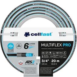 Шланг садовий MULTIFLEX PRO 3/4" 20м 6 шарів до 35бар -20…+65°C Cellfast sad0001979
