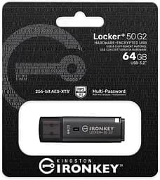 Kingston Накопичувач Kingston 64GB USB 3.2 Type-A Gen1 IronKey Locker+ 50 G2 - мініатюра 4