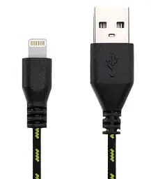 Кабель USB2.0 AM-LightningM, 1.0м, обплетення, чорний
