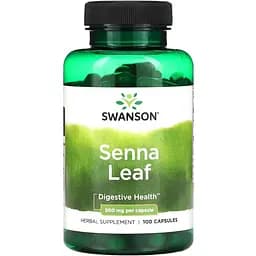 Натуральна добавка Swanson Senna Leaf 500 mg 100 капсул