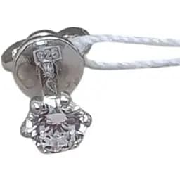 Срібна моносережка пуссета Vegas з фианитом. 20082/1Р