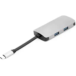 USB-хаб PowerPlant Type-C - HDXiaomi 4K, USB 3.0, USB Type-C, RJ45