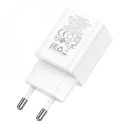 МЗП Hoco N28 Founder PD20W+QC3.0 (1USB-A/1C) White - мініатюра 2