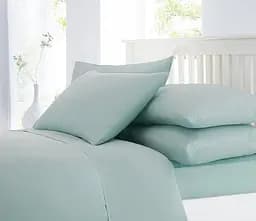 Евро постельный комплект бязь голубого цвета 326616