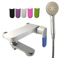 F3234 Змішувач для ванни литий поворотний короткий гусак білий/хром Ø35 Frap 1/10 Білий