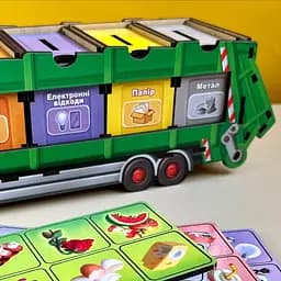 Настільна розвиваюча гра Сортування сміття: сміттєвоз Ubumblebees (ПСФ129) PSF129 комодик - мініатюра 6