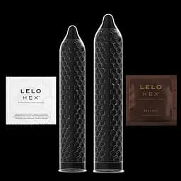 Надтонкі презервати великого розміру Lelo Hex - мініатюра 3