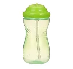 Поильник-непроливайка Курносики, с силиконовой трубочкой, 420 мл, зеленый (7225 зел)