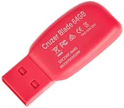 Флеш-накопичувач SanDisk Cruzer Blade 64 Gb USB 2.0 SDCZ50C-064G-B35PE рожевий - мініатюра 3