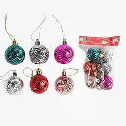 Набір ялинкових прикрас Кулі, C67980, 6 шт., 4 см