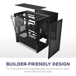 Корпус для ПК NZXT H3 Flow All Black (CC-H31FB-01) - мініатюра 8