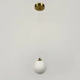 Підвісна лампа з білим плафоном у латунному корпусі Line F MJ201/1 AB+WT