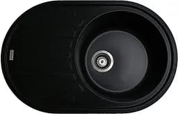 Кухонна мийка Adamant ELLIPSIS антрацит 765x495x200 мм, з крилом 76,5 см