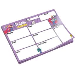 Планер недельный Vladi Toys VT9212-03, 20х14,3 см, 54 листа, украинский