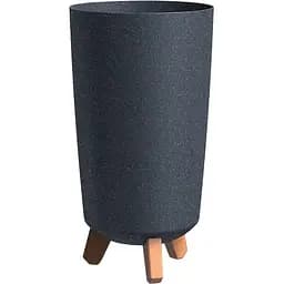 Горшок для цветов Prosperplast Gracia Tubus Slim Eco Wood антрацит (70801-433)
