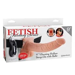 Порожнистий страпон з вібрацією Fetish Fantasy Series 24 см тілесний